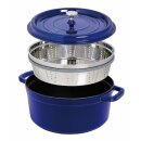Staub Cocotte rund 26 mit Dampfgareinsatz in mehreren Farben
