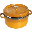Staub Cocotte rund 26 mit Dampfgareinsatz in mehreren Farben