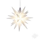 Herrnhuter Weihnachtsstern Bastelstern Kunst.weiß...