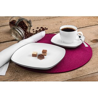 Seltmann Weiden Lido Black eckig Line Kaffeeservice 18 tlg.