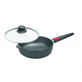 Woll nowo Titanium Induction Guss- Hochrandpfanne 7 cm hoch mit Sicherheitsdeckel 26 cm
